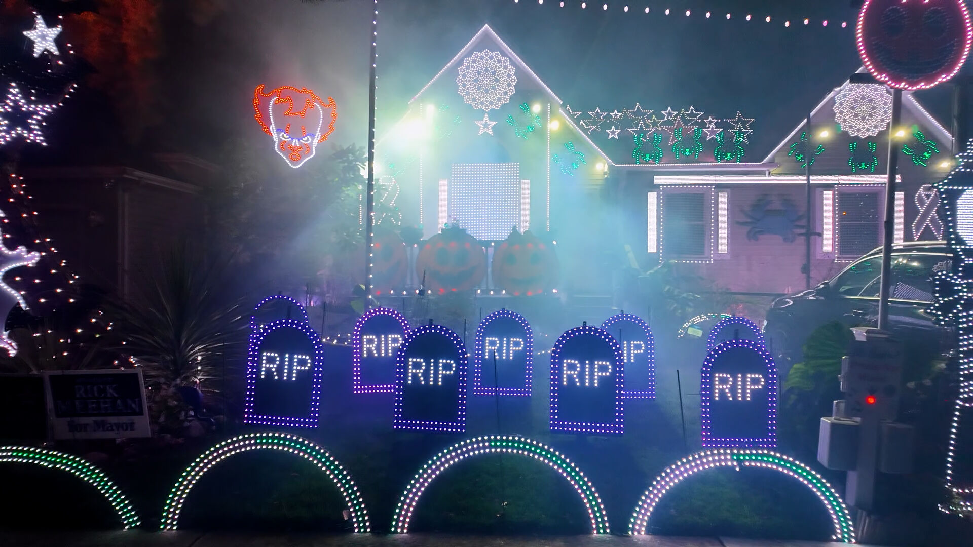 Wide shot light show